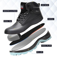 Chaussures de sécurité classiques JIANKUN en cuir véritable, résistantes à l'usure et antidérapantes pour la construction