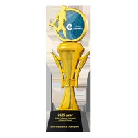 Trophées en cristal populaires avec gravure et impression typographique pour les médailles commémoratives des championnats sportifs