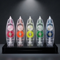 Ruban correcteur surligneur à pression, rechargeable, marqueur d'origine, longueur 6m, largeur 5mm, usage scolaire/bureau, 5 couleurs en stock