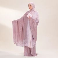Ensemble de prière portable personnalisé pour femmes, OEM ODM, vente en gros, vêtements islamiques modestes