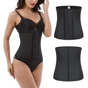 Frauen Body Shaper Under bust 25 Stahl knochen Latex Taille Trainer Korsetts