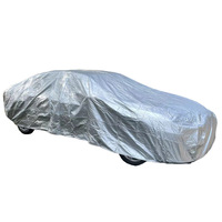 Couverture de voiture universelle 190t Polyester argent enduit imperméable Protection UV couverture de voiture extérieure