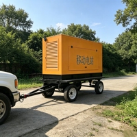 Générateur diesel super silencieux Weichai 250 kVA 200 kW sur remorque, démarrage automatique ATS, 6 cylindres, triphasé, pour location événementielle et festivals de musique