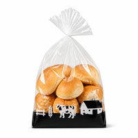 Sac à pain transparent en LDPE, sac d'emballage pour boulangerie, sac alimentaire plat, logo personnalisé, taille, épaisseur, OEM, ODM