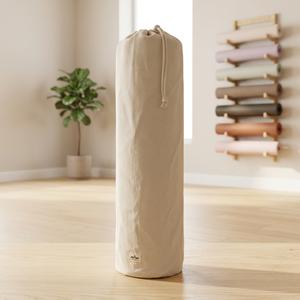 Sac de rangement en coton biologique avec cordon de serrage, pochette anti-poussière en toile, impression personnalisée, emballage cadeau pour tapis de yoga, 70 cm de long, unisexe - Product Image 5