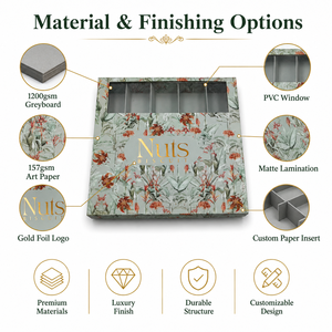 Caja de Regalo Personalizada para Ramadán y Eid, Empaque Rígido de Lujo <span class=keywords><strong>con</strong></span> Ventana para Dátiles, Nueces y <span class=keywords><strong>Galletas</strong></span>, <span class=keywords><strong>con</strong></span> Inserto y Logotipo en Lámina Dorada - Product Image 3