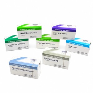 Suturas Quirúrgicas Absorbibles y No Absorbibles con Aguja, Suturas Médicas Estériles de PGA/Seda/Nylon/<span class=keywords><strong>Catgut</strong></span> Crómico - Product Image 1