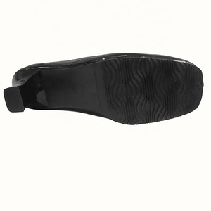 Nuova promozione in <span class=keywords><strong>pelle</strong></span> con tacco ruvido a testa quadrata alla moda scarpe singole da donna con staffa da cento piedi - Product Image 5