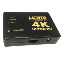 Commutateur HDMI 3x1 4K@60Hz Émulateurs EDID dans Chaque Port d'Entrée HDR 10 Compatible avec HDCP 2.2 Commutateur HDMI 3x1 4K@60Hz