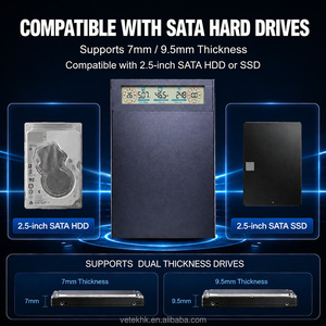 กล่องใส่ฮาร์ดดิสก์ SATA HDD SSD ขนาด 2.5 นิ้ว แบบ USB 3.2 Gen 2 ความเร็ว 5Gbps พร้อมหน้าจอ LCD อัจฉริยะ - Product Image 4