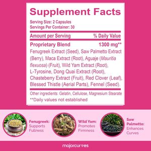 แคปซูลออร์แกนิค Aurevia สำหรับกระชับทรวงอก ยาขยายหน้าอกสำหรับผู้หญิง ใช้สารสกัดจากธรรมชาติ 60 เม็ด ปรับแต่งได้ ไม่เหมาะสำหรับสตรีมีครรภ์ - Product Image 4