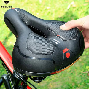 TOSUOD Cojín de <span class=keywords><strong>bicicleta</strong></span> súper suave <span class=keywords><strong>Asiento</strong></span> de <span class=keywords><strong>bicicleta</strong></span> de <span class=keywords><strong>montaña</strong></span> grueso con función antidolor de glúteos Conducción cómoda Estilo simple - Product Image 1