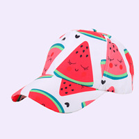 Casquette de baseball imprimée en gros, protection solaire estivale, chapeaux mignons pour enfants, casquette de baseball à visière incurvée de taille ajustable pour enfant, idéale pour l'extérieur