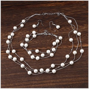 Moda gioielli di perle <span class=keywords><strong>set</strong></span> di Tre strati Collana di perle orecchini e bracciale <span class=keywords><strong>set</strong></span> CM9341 - Product Image 2