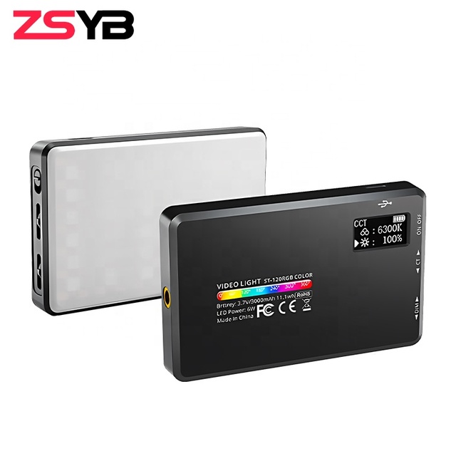 ZSYB Rechargeable Dimmable Mini Size Portable Camera Video RGB Led Fill Panel Photographic Light