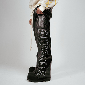 <span class=keywords><strong>Pantaloni</strong></span> Jogger <span class=keywords><strong>in</strong></span> <span class=keywords><strong>Pelle</strong></span> da Uomo Streetwear Personalizzati <span class=keywords><strong>con</strong></span> <span class=keywords><strong>Elastico</strong></span> <span class=keywords><strong>in</strong></span> Vita, Logo Ricamato sulla Gamba e Zip Nascosta - Product Image 5