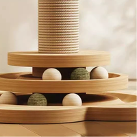 Arbre à chat en sisal intégré avec balles décoratives, tour à gratter, structure d'activités pour chatons, ensemble de jeu d'intérieur pour la décoration de la maison