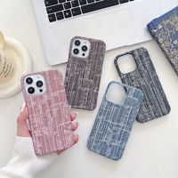 Bleu Denim Jeans et Lacets Coque Arrière Rigide Pour iphone 14 15 pro max 8 plus
