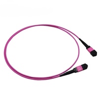 Cable MTP-MTP de 5m (15 pies) OS2 SM 24 Fibras Monomodo Elite, Cable de Conexión de Fibra Óptica MPO OM3 Tipo B Plenum OFNP
