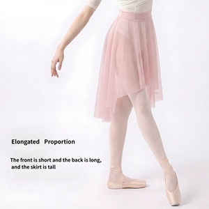 Gonna da ballo all'ingrosso ODM per allenamento, abito casual lungo da donna per insegnanti, <span class=keywords><strong>grembiule</strong></span> in chiffon annodabile per pratica e performance - Product Image 3