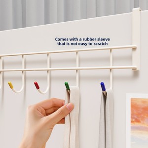 Porta llaves y <span class=keywords><strong>toallero</strong></span> <span class=keywords><strong>de</strong></span> doble cara, colorido, <span class=keywords><strong>de</strong></span> hierro, <span class=keywords><strong>para</strong></span> colgar sobre la puerta, sin perforaciones, <span class=keywords><strong>para</strong></span> dormitorio o <span class=keywords><strong>baño</strong></span>. - Product Image 1