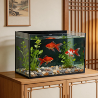 Aquarium de luxe en verre ultra-blanc avec système de filtration dissimulé pour l'aménagement aquatique et l'affichage en bijouterie