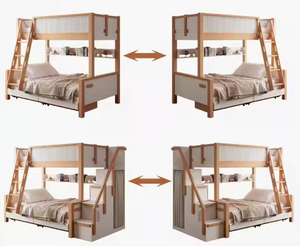 2025 현대적인 디자인 공주 침실 세트를위한 어린이 소녀와 소년을위한 슬라이드가있는 다채로운 나무 이층 침대 - Product Image 6