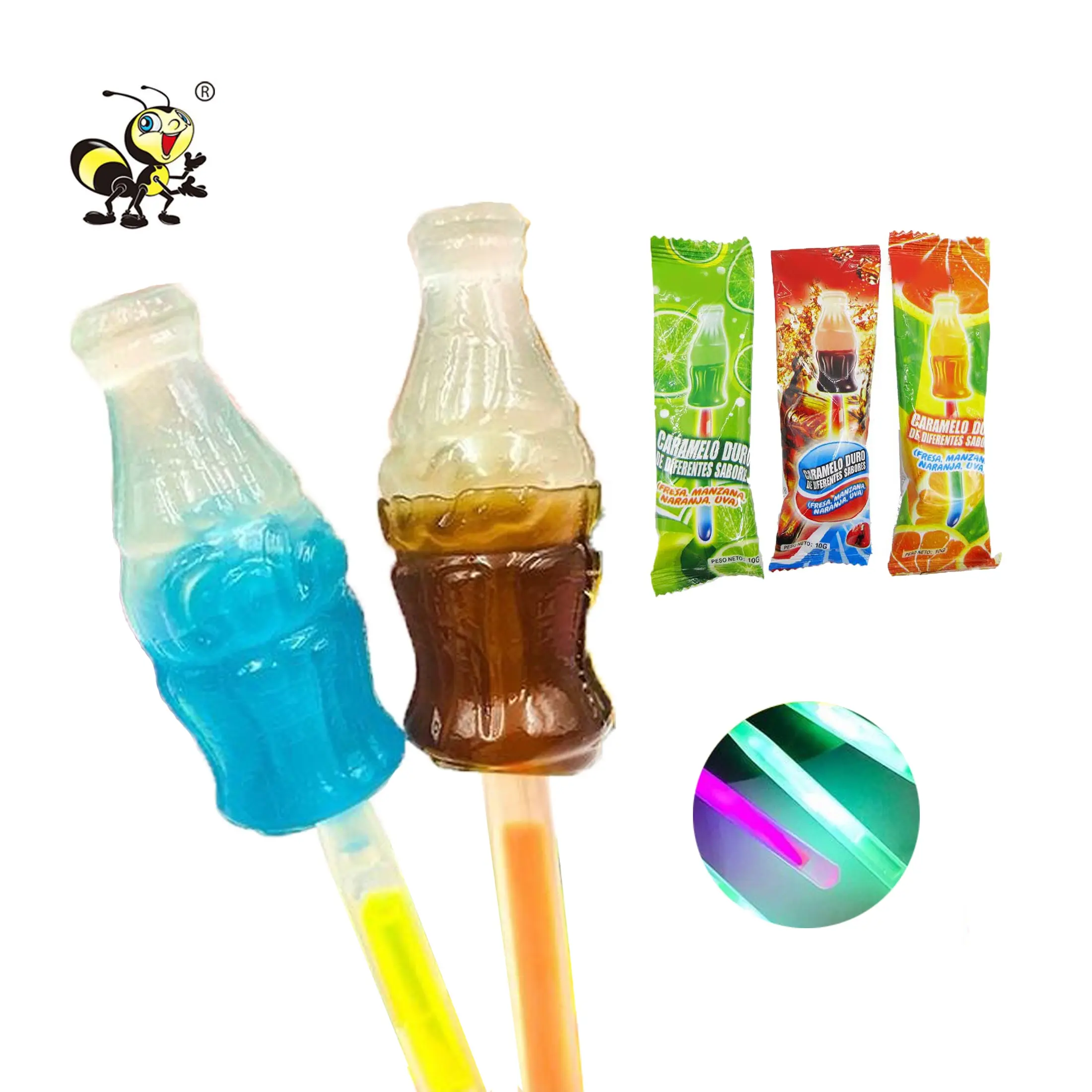 halal glow lollipop hard candies sweet wholesale stick candy manufacturers