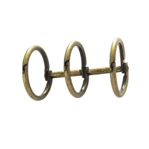 <b>A5</b> 3 <b>Ring</b> <b>Binder</b> Clip Desk Calendar <b>Ring</b> Bronze File Folder for Notebook - Product Image 2