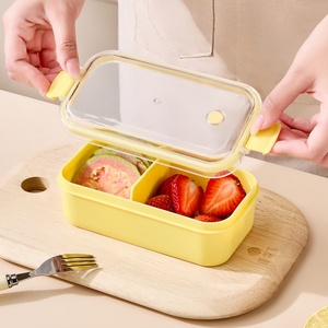 Support OEM Factory 2-room Plastic <b>Lunch</b> <b>Box</b> Leak Proof Food Container Cutlery and PP Lid Safe for Daily Use - Product Image 6