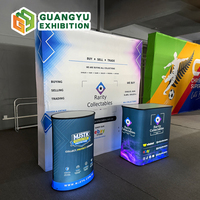 Équipement de stand portable SEG pour salon professionnel, toile tendue droite, mur publicitaire lumineux, bannière de marque