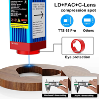 Graveur laser à diode TWOTREES TTS-55 Pro 5,5 W, machine de découpe et de marquage portable pour bois, acrylique, acier inoxydable peint