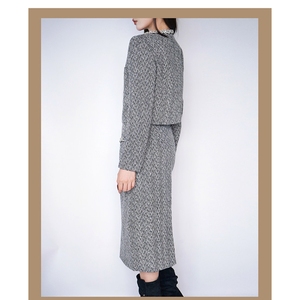Nouvel Ensemble de Mode Boutique pour Femmes, Manteau Court Col Rond Style « Petit Parfum » et <span class=keywords><strong>Jupe</strong></span> Mi-longue – Tenue d'Automne/<span class=keywords><strong>Hiver</strong></span> - Product Image 6