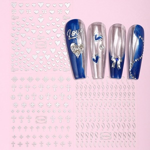 Autocollant holographique en gel pour ongles, décoration artistique en métal doré 3D, feuille d'or rose, autocollant personnalisé, adhésif pour ongles, salon professionnel - Product Image 2