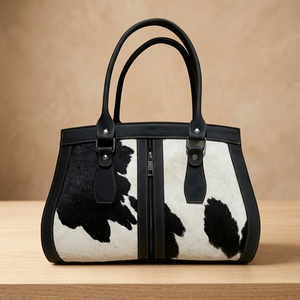 Pochette personnalisée grande capacité en cuir véritable vintage imperméable faite à la main avec fermeture éclair et bandoulière à rayures colorées pour filles - Product Image 3