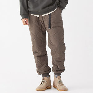 Pantalones cargo acolchados largos informales de invierno para hombre, equipo de campamento de oficina de PANA con cintura media, Parte delantera plana, resistente al agua, negro - Product Image 1