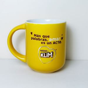 Custom <b>Ceramic</b> Mug Yellow Heart Design Single <b>Cup</b> Business Gift With Handle - Product Image 3