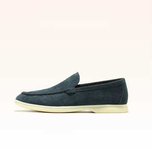 Mocassins confortables en daim de vache pour hommes, <span class=keywords><strong>chaussures</strong></span> <span class=keywords><strong>bateau</strong></span> décontractées de luxe à semelle en caoutchouc légère pour l'extérieur - Product Image 3