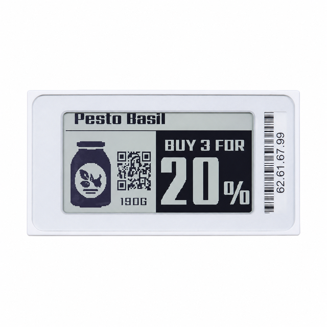 Low Temperature 2.4G Base Station 2.13 Inch TFT ESL System Electronic Shelf Label E Ink Digital Price Tag