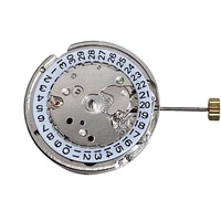 Montre mécanique entièrement automatique avec mouvement 7120, calendrier simple, boîtier en métal et bracelet en acrylique