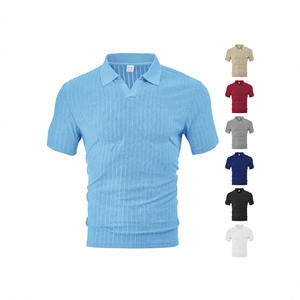 Camiseta Polo de Verano para Hombre Tk, Manga Corta, a Rayas, Transpirable, 100% Poliéster, Corte Informal - Product Image 3