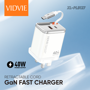 Vivie อะแดปเตอร์สำหรับเดินทาง40W สายอัจฉริยะแบบยืดหดได้ชิปสามารถชาร์จโทรศัพท์มือถือได้เทคโนโลยีชาร์จแบบ UK - Product Image 2
