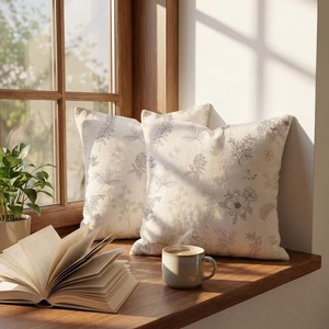 Taie d'oreiller carrée en gaze de coton pur, couleur unie, housse de coussin rose 45x45cm pour la décoration du canapé-lit - Product Image 3