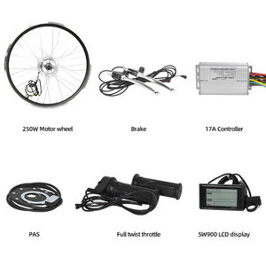 Xe đạp điện động cơ 36V 250W hướng trung tâm phía trước động cơ Kit 20/24/26 Ebike Kit pin lithium 2 điện phanh đòn bẩy (có thể điện - Product Image 3