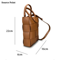 Sacs à bandoulière pour femme en cuir véritable de style simple, couleur unie, tissés, avec bandoulière réglable, sac fourre-tout