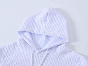 2025 Men's Solid Custom Casual Fashion <b>Joker</b> Heat-Transfer Printed Garment Dyed Quick Dry 340g 100% Polyester Pullover <b>Hoodie</b> - Product Image 4