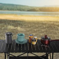 Table se pliante en aluminium portative extérieure de camping de pique-nique pour camper avec le Cabinet