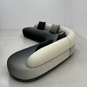 Divano Minimalista Italiano con Cielo Stellato, Colore Sfumato e Forma Curva - Divano di Design per <span class=keywords><strong>Soggiorno</strong></span>, Villa. - Product Image 4