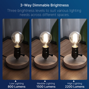 A23/A75 <span class=keywords><strong>3</strong></span> cách rõ ràng 5000K Edison <span class=keywords><strong>Led</strong></span> bóng đèn dây tóc E26 800LM/1500lm/2200lm 5W/9W/15W AC110V 220V <span class=keywords><strong>LED</strong></span> Bóng đèn không nhấp nháy - Product Image 3