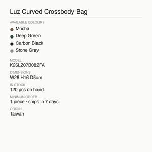 Crossbody <b>Bag</b> Nylon Lightweight Adjustable <b>Strap</b> KEIRYO Luz Curved 26x16cm Women In Stock Taiwan - Product Image 5